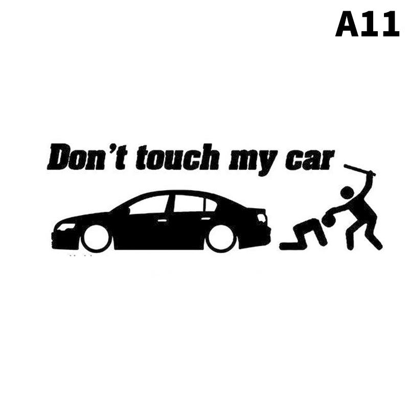 1pc Car Sticker Don't Touch My Car Creative Funny Reflective Car Decoration Stickers Car Window Accessories Car Body Decal