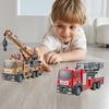 Simulation Fire Truck Ladder Truck Sprinkler Truck Sanitation Truck Alloy Engineering Vehicle Children's Car Model Toy