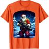 Tactical Santa Gun Graphic Print Men's Cotton Casual Round Neck T-Shirt