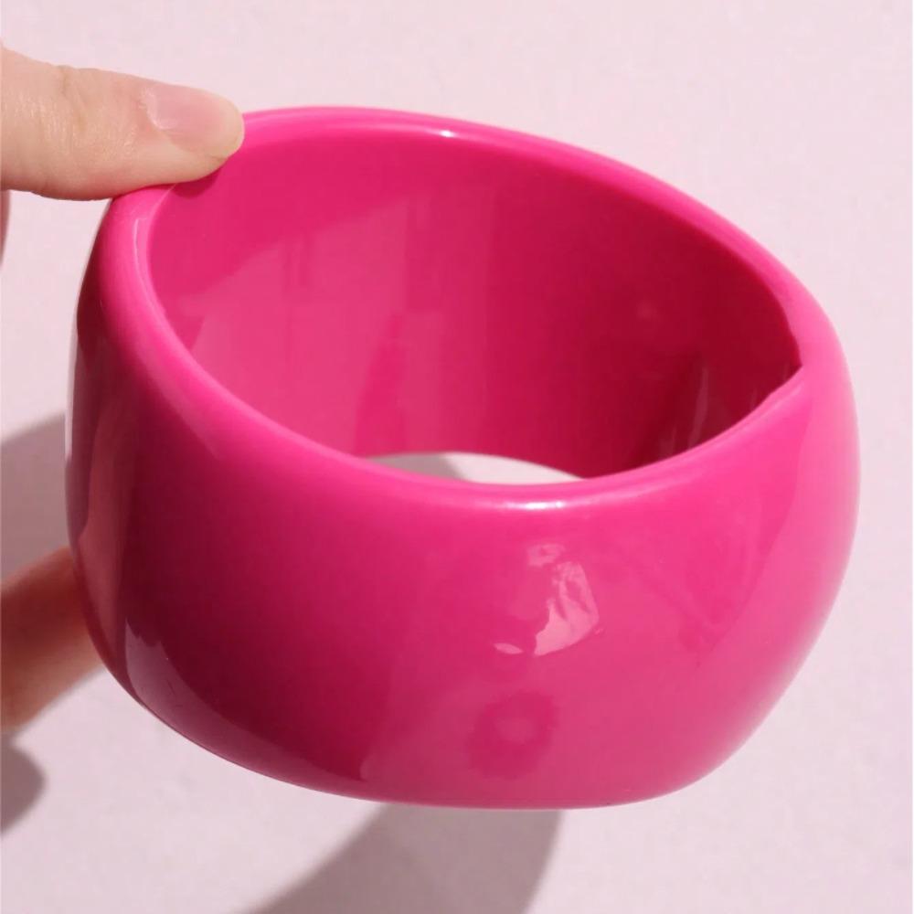 Exaggerated Acrylic Open Bangle Wave Point Y2K Hand Ring Heterotypic Wide Bracelet  Decoration