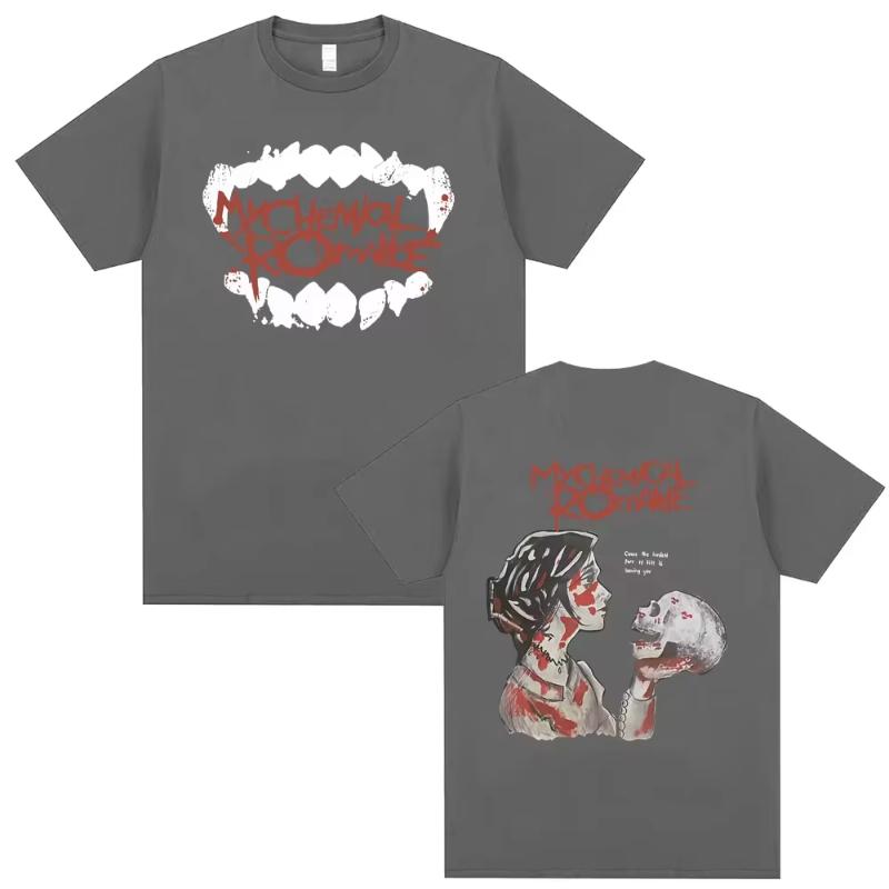 Limitované tričko Punkové kapely My Chemical Romance Pánské Dámské Gotický Rock Oversized Streetwear Unisex Běžné Měkké Bavlněné Trička Top