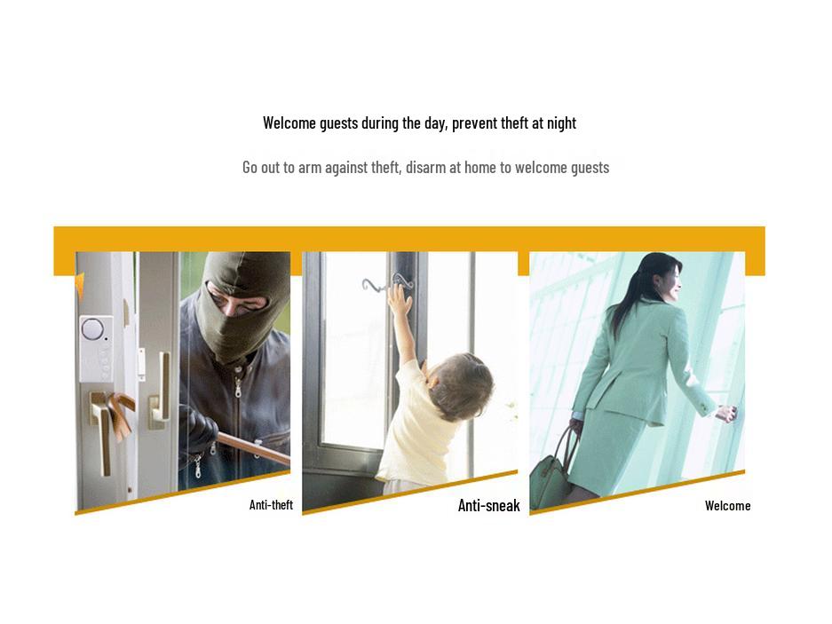 Wireless Electronic Door Magnet Alarm: Remote Control, Anti-Theft, Epidemic Prevention, Room Door Switch Reminder