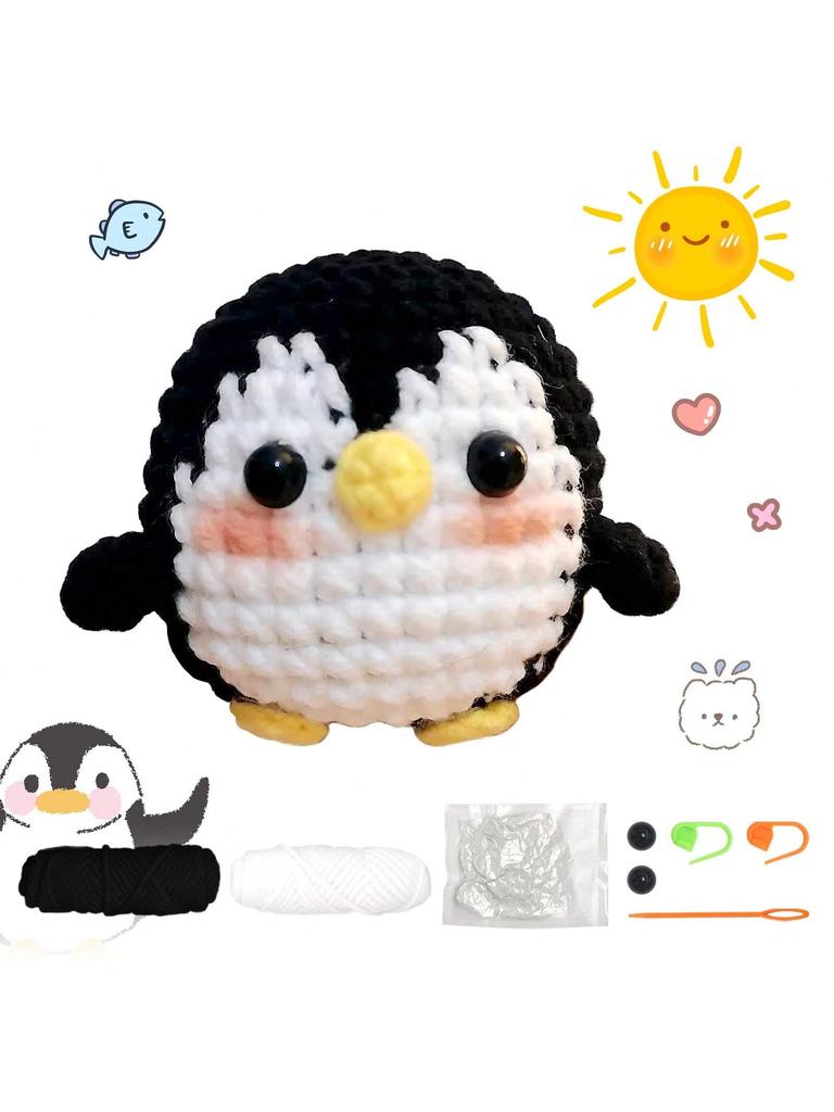 Tierfamilie Häkelset für AnfängerHäkel-Starter-Sets, DIY-Häkelset für Anfänger, Häkel-Strickset Schritt für Schritt