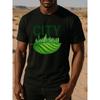 European Size City Men's Printed Short-sleeved Shirt on the Veins, New Trendy Men's Wear, Regular Sweat-absorbing and Quick-drying Sports T-shirt