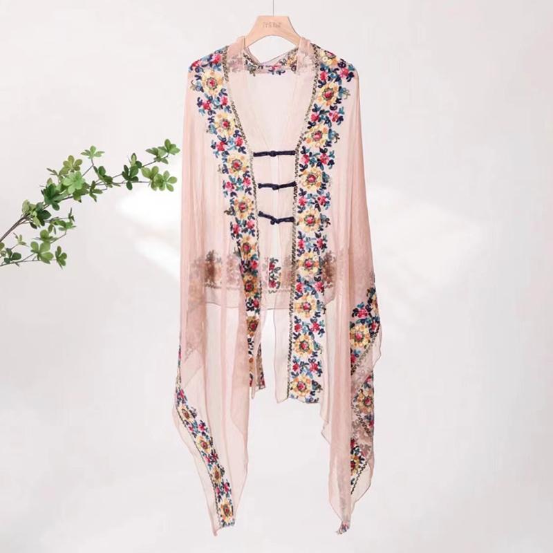 

Womens Ethnic Style Cycling Buckle Design Sun Protection Embroidery Summer Multiple Colors Beach Breathable Outdoor Accessories