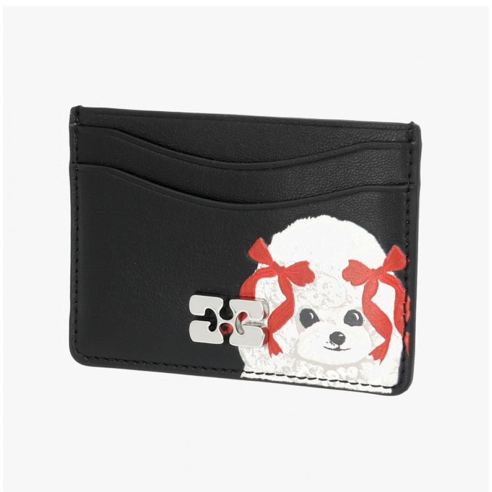 Ganni Animal Logo Bow Card Wallet B3010118 099