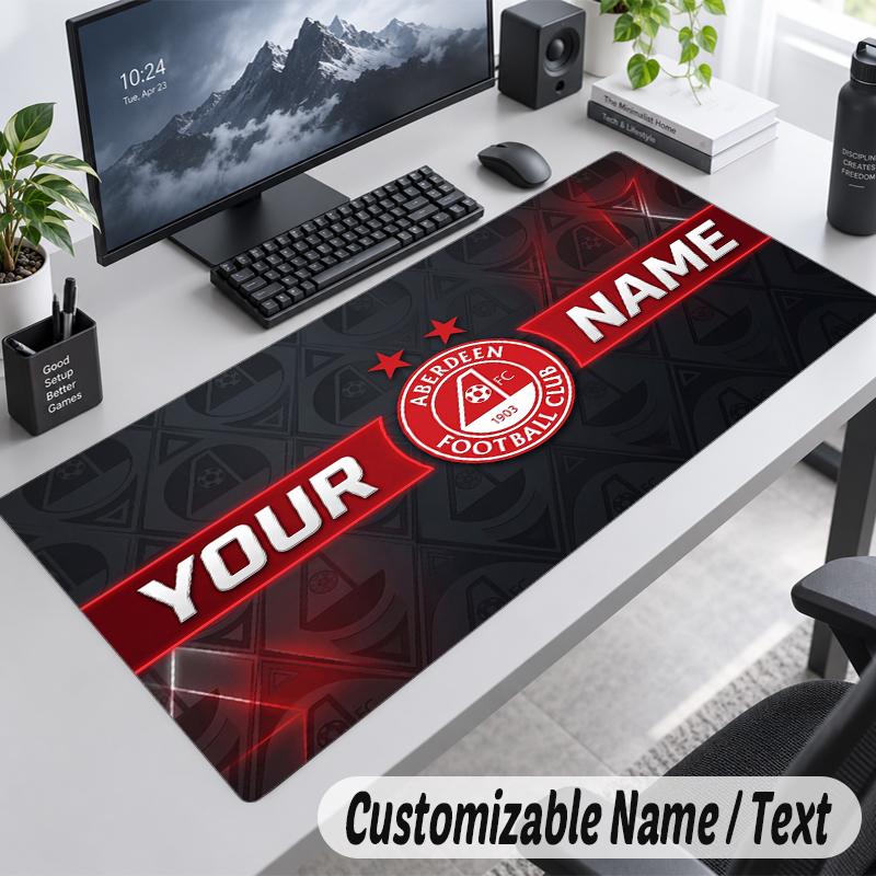Custom Name Text Mouse Pad Aberdeen FC Personalized Desk Pad For Work And Gaming