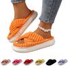 Women's Plush Cross Strap Slippers Cotton Indoor Shoes for Casual Home Wear