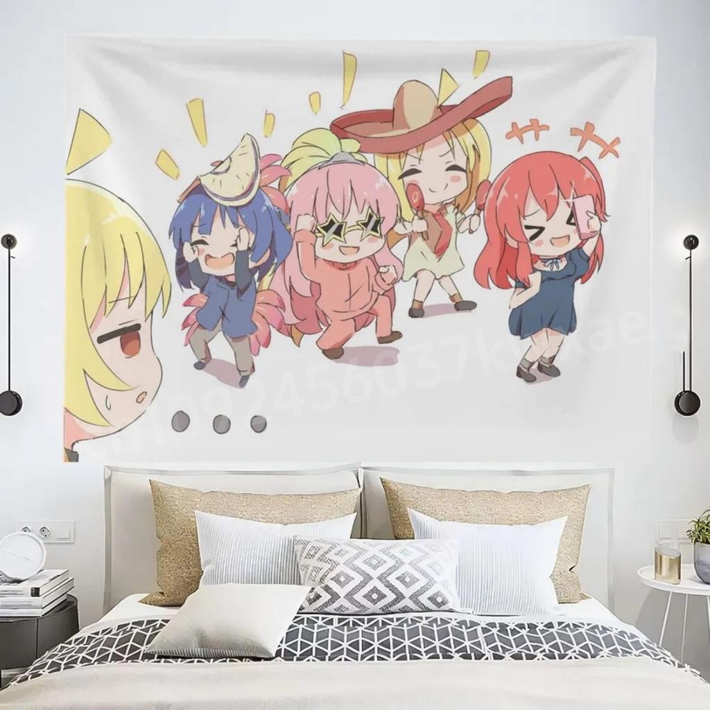 1PC the Japanese Anime Bocchi the Rock!  Hanging Tapestry  Background Cloth Decoration Bedroom Bedhead Dormitory Wall Tapestry