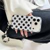 Korean Style Black Polka Dot iPhone 17/16 Pro Max/15/14 Case with High-End Feel