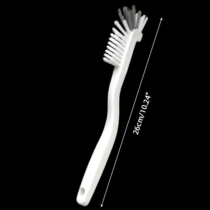 Brosse de nettoyage en plastique blanche à long manche pour la cuisine et la maison