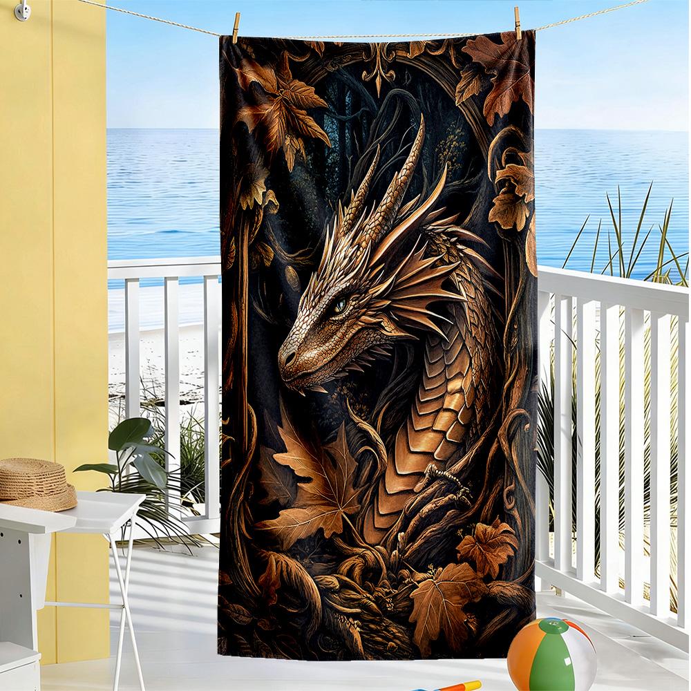 Dragon Beach Towel Soft Durable Quick-Dry Comfortable Lightweight