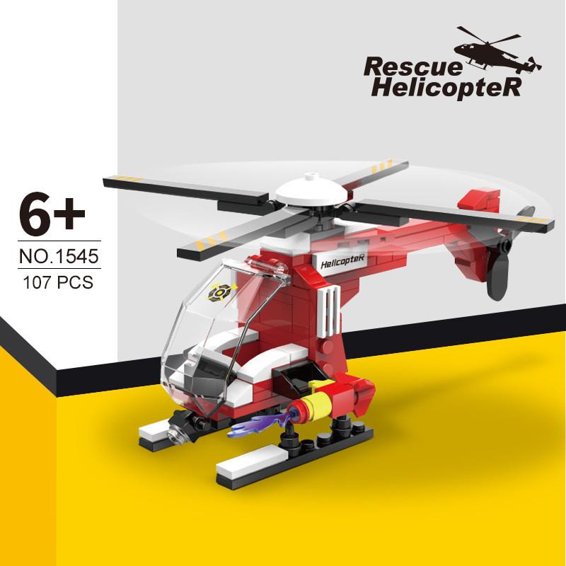 Assembly Aircraft Firefighting Building Block Model Ornament Children Toy Gift