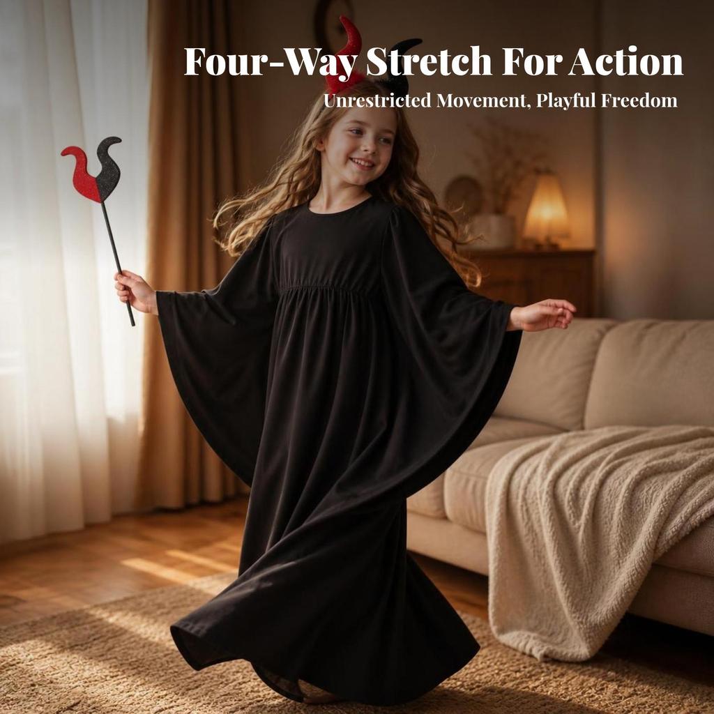 Cosplay Performance Dress Machine Washable Gown Simple-on and off Outfit Stretch