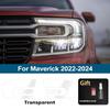 Car Headlight Protective Film For Ford Maverick 2026-2026 Smoke Black Pre Cut Anti-Scratch High-Gloss Vinyl Wrapping Film