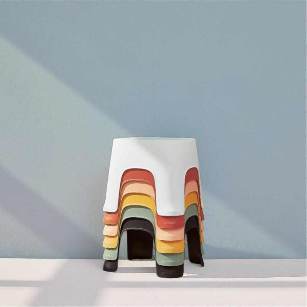 Plastic Bathroom Bath Stool Non-slip Shoe Changing Stool Row Foot Stool  Bathroom/Living Room