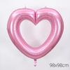 Large Heart-Shaped Aluminum Foil Balloon Frame for Party Decoration