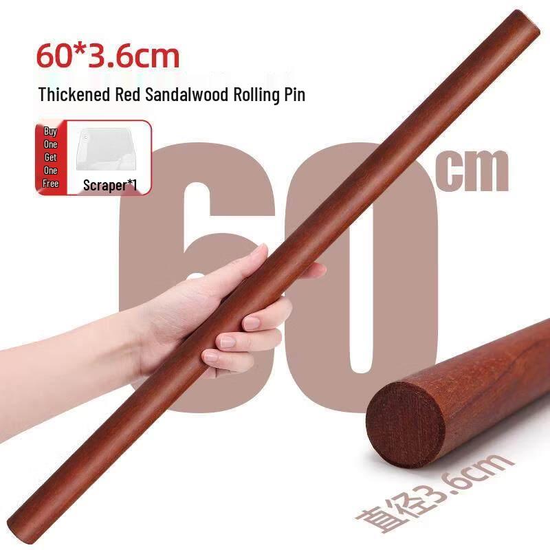 Утолщенная деревянная скалка из красного сандала