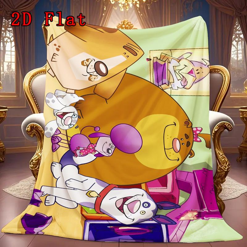 Escola pra cachorro 2D Flat Pattern Flannel Blanket High quality All Seasons Warmth and Comfort Perfect for Christmas Gifts.