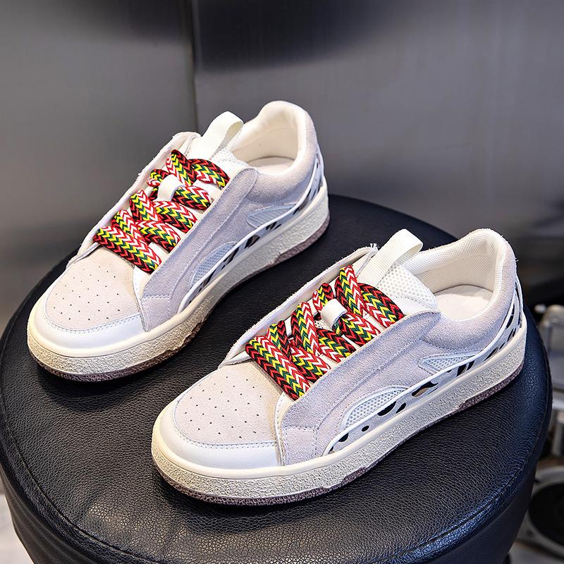 

Leather little white shoes women s spring 2025 new casual flat-bottomed versatile single shoes women s shallow mouth lace-up sports women s shoes 40 бежевый