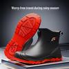 Stylish Men's Waterproof Ankle Rain Boots – Non-slip for Kitchen, Car Wash, and Fishing