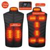 New Men'S Casual Stand Up Collar Outdoor Warm Electric Vest Winter Usb Port Intelligent Heating Sleeveless Coat(No Power Bank)