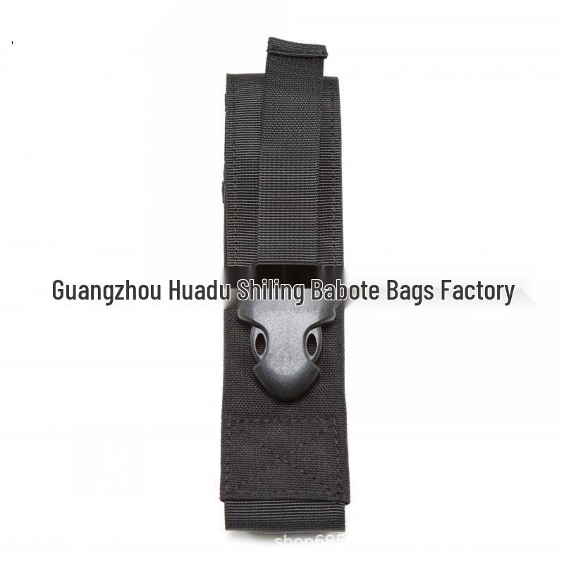 Clip-On MOLLE Tactical Flashlight Pouch Set for Waist or Backpack