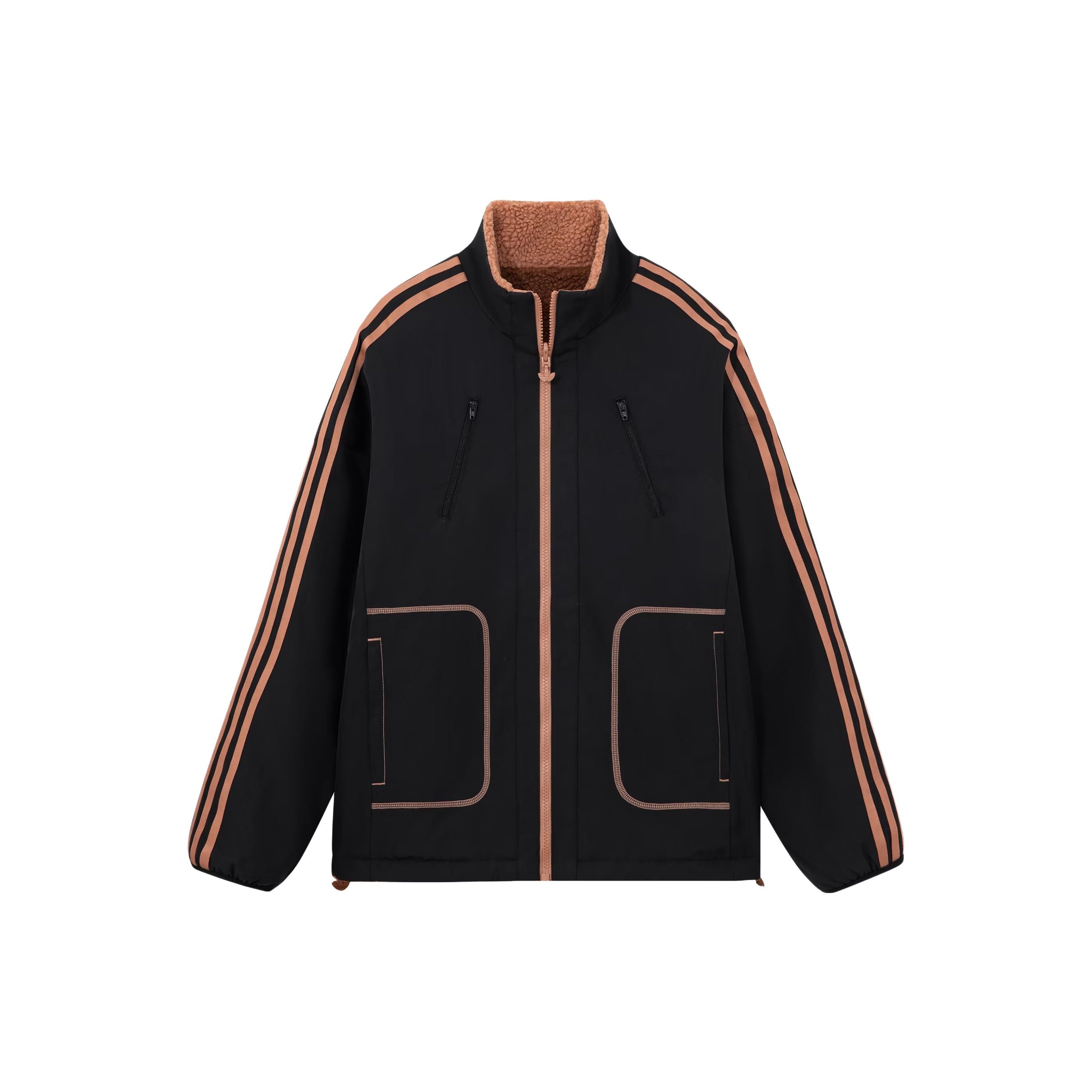 adidas Originals Unisex SKATE Reversible Padded Jacket Black Brown IY5387 XS