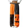 Women's Straight Leg Flannel Pajama Pants for Halloween Comfortable Wear