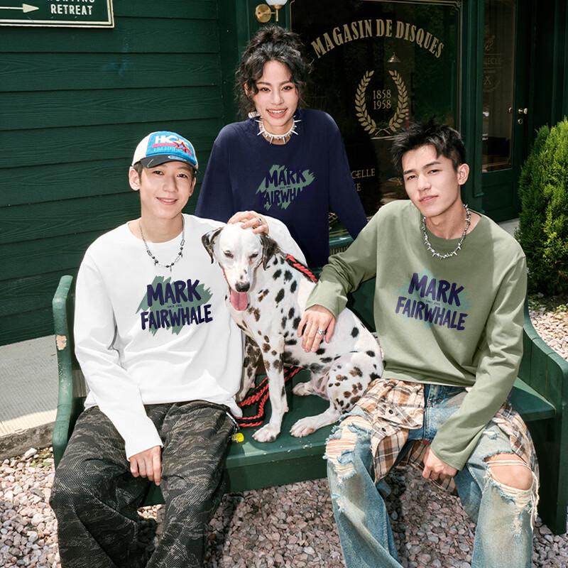 Mark Fairwhale Men's 100% Cotton Crew Neck Long-Sleeve Graphic Tee
