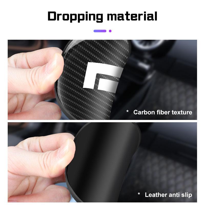 For BAIC Jishi Polestone 01 Rox 01 2026 2026 2026 Carbon Fiber Car Coaster Water Cup Mat Anti-slip Pad Accessories
