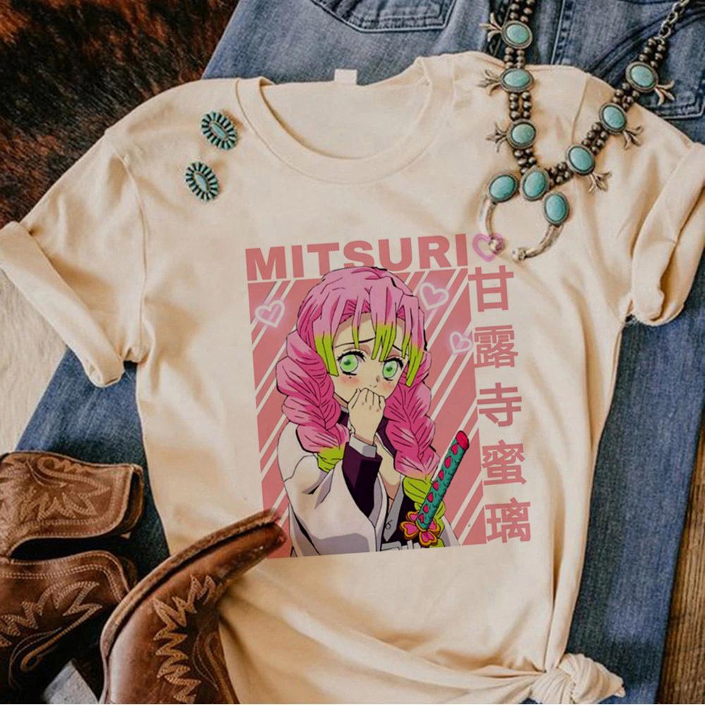 

Mitsuri shirt teen streetwear Breathable Trendy korean clothes t-shirt Comfortable Pastel Colorful University Psychedelic 80s S