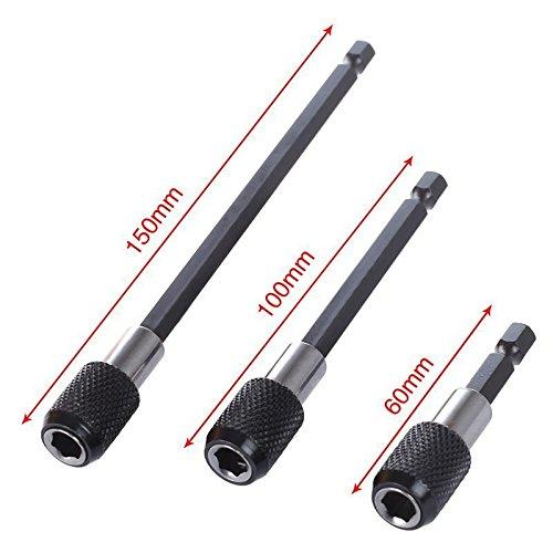 6pcs Hex Quick Release Self Locking Extension Bar 60/100/150mm Strong Magnetic Connecting Rod For Electric Drill Driver