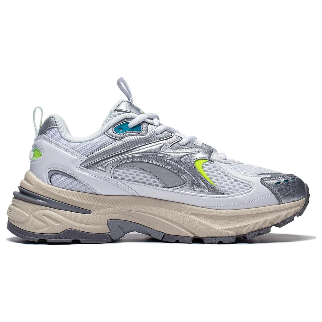 New LiNing Aurora 2K Wear Resistant Low Top Casual Shoes Women's Silver White AGCT108-3