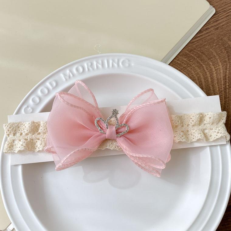 Korean Style Rhinestone Bow Baby Headband - Versatile, Non-Tightening Princess Hair Accessory