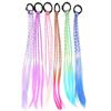 6Pcs Multi-Strand Design Rainbow Long Straight Braid Hair Synthetic Hair Extensions  Cosplay