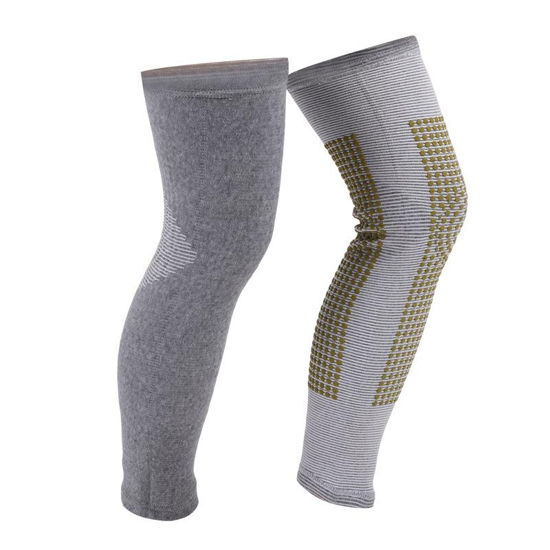 

2 шт. самонагревающиеся наколенники улучшают кровообращение дышащие теплые наколенники из полыни носки One Size серый