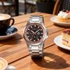 Casio - Three-hand stainless steel strap, brown dial, unisex quartz watch EF-342DY-1A5V