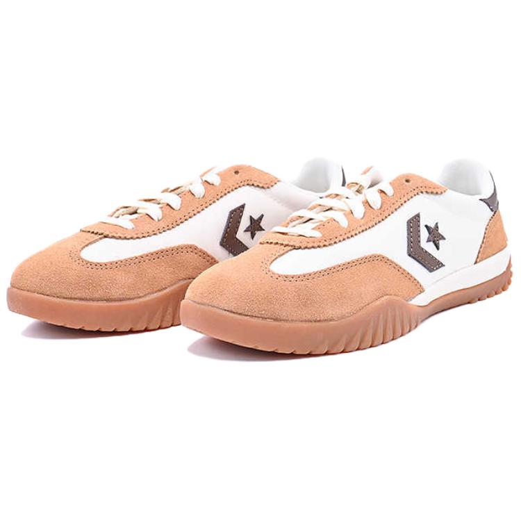 Converse Run Star Trainer Sports Casual Comfortable Versatile Wear-resistant Low-top Casual Shoes Unisex Light Orange and White
