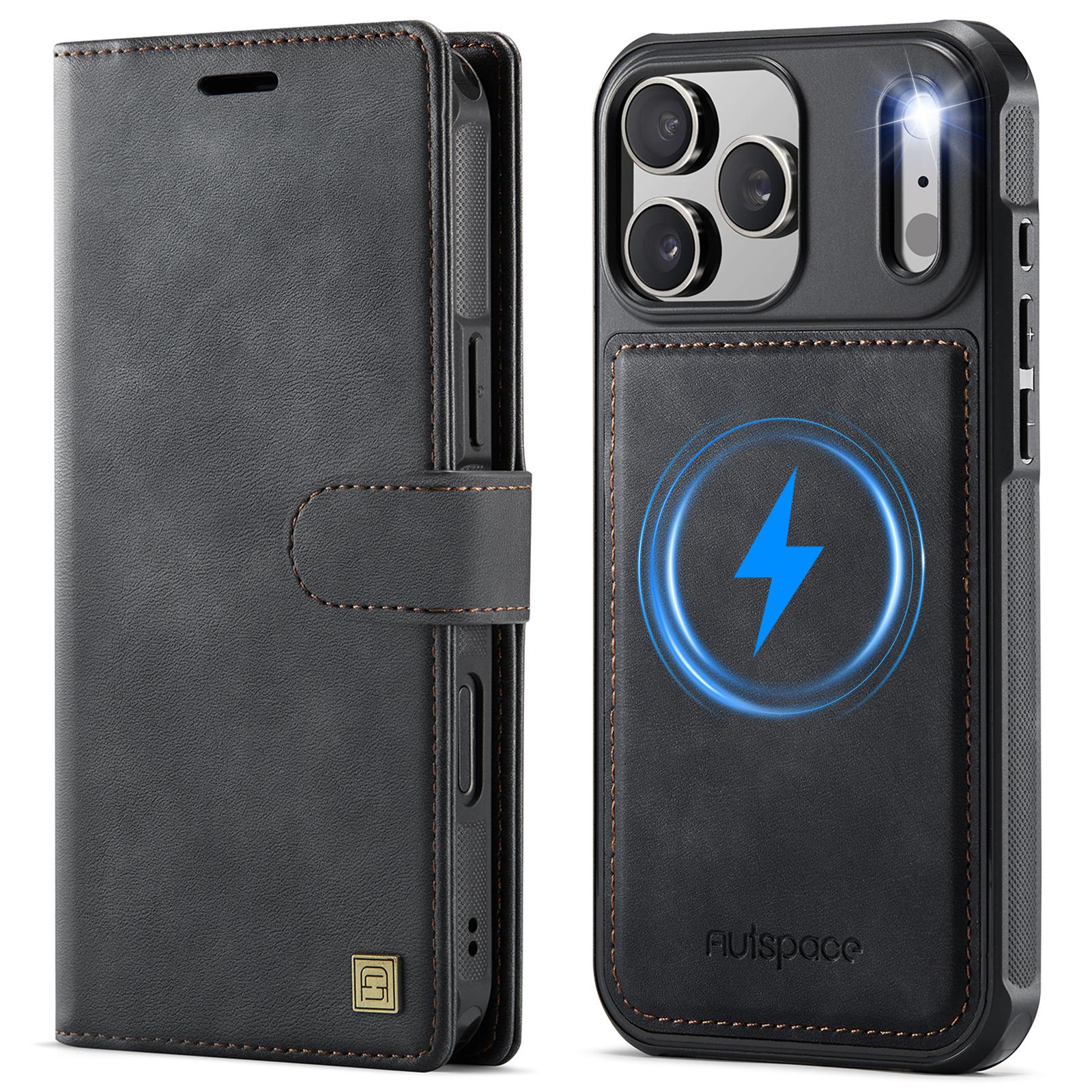 

2-in-1 Detachable Leather Case For iPhone 17 16 15 14 13 12 Pro Max Plus 17Air 16E Premium Wallet Card Slots Magnetic Flip Cover iPhone 13 Pro