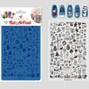 Highly Definition Reindeer Christmas Tree Stencil Rustproof Stainless Steel Manicure Tool