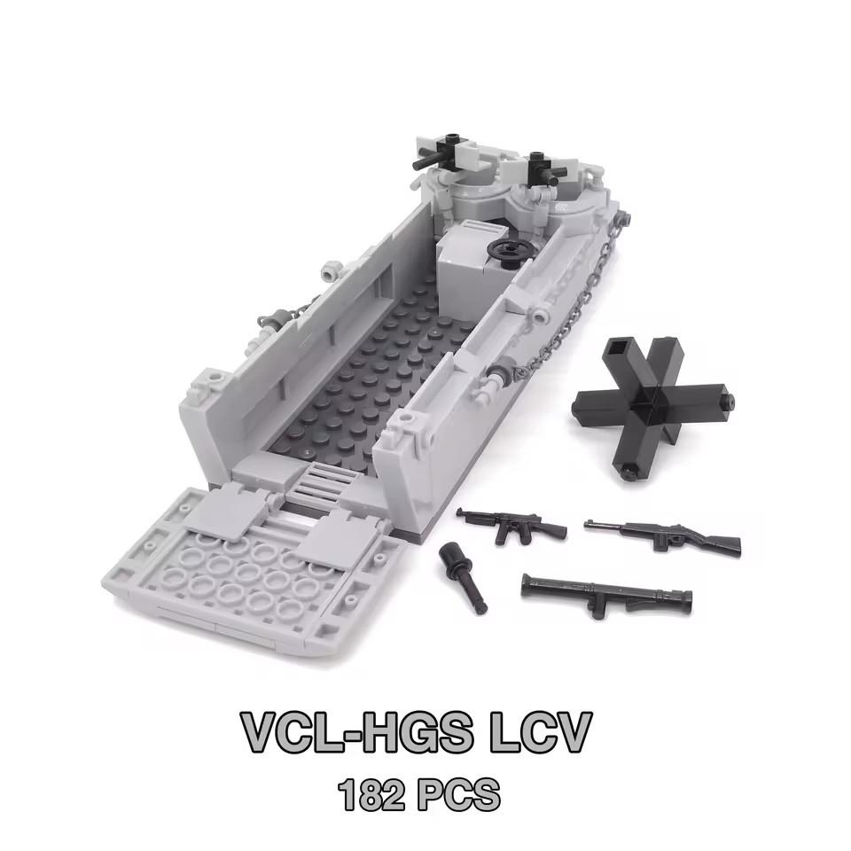 182 Τεμάχια 0855 Β' Παγκοσμίου Πολέμου Στρατιωτικό Αποβατικό Σκάφος Πολεμικό Πλοίο Δομικά Τουβλάκια Ναυτικό Σκάφος Σετ Τούβλων Μοντέλα Στρατιωτών DIY Τούβλα Παιχνίδια Παιδιά