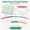 Travel Portable Pill Organizer with 14 Reusable Zipper Pouches, Food Grade Silicone Case for Medicine and Daily Essentials