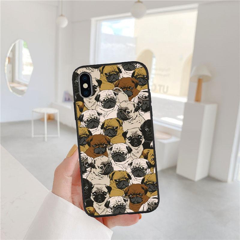LO27 Cute Pug Dog Soft Shell Phone Case for Samsung Galaxy Note 10 20 S23 S24 S25 Ultra FE Plus Edge Lite A02S A35 A07 A17