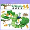 Exciting 165pcs Dinosaur Electric Rail Car Track Racing Toy Set For Endless Fun