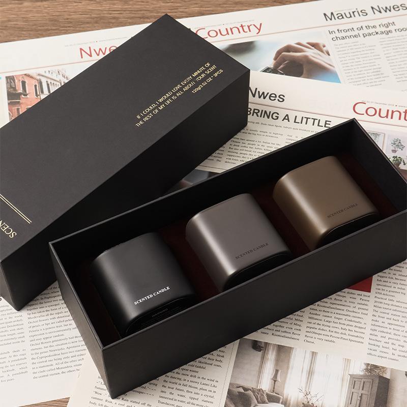 3pcs Plant Fragrance Candle Gift Box Set Study Work Meditation Fragrance Physical Therapy Aromatherapy Gift Box