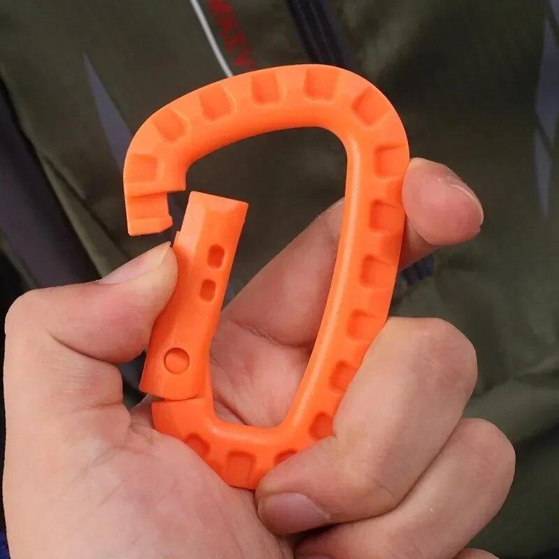 1/5pcs Tactical Backpack Buckle Fast Tactical Carabiner Plastic Hook D Shape Mosqueton EDC Gear for Outdoor Camping Accessories