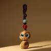 Zodiac Snake Green Sandalwood Keychain Pendant with Phone Lanyard for Men and Women