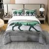 Wildlife Duvet Cover Queen King Size Animal Safari Country Style Quilt Cover Soft Bedding Set For Kids And Teens Bedroom 3 Pcs