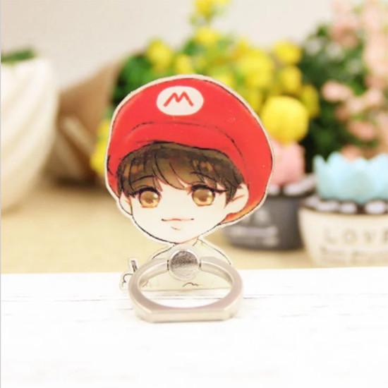 Bts Jimin Suga Ring Clip Phone Stand With Rotatable Design For Fans And Travel